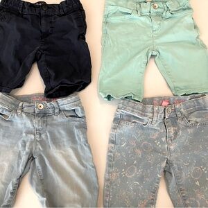 Girls Roll Cuff Denim Skimmer Shorts